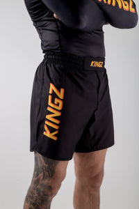 KINGZ Orange Grappling Shorts