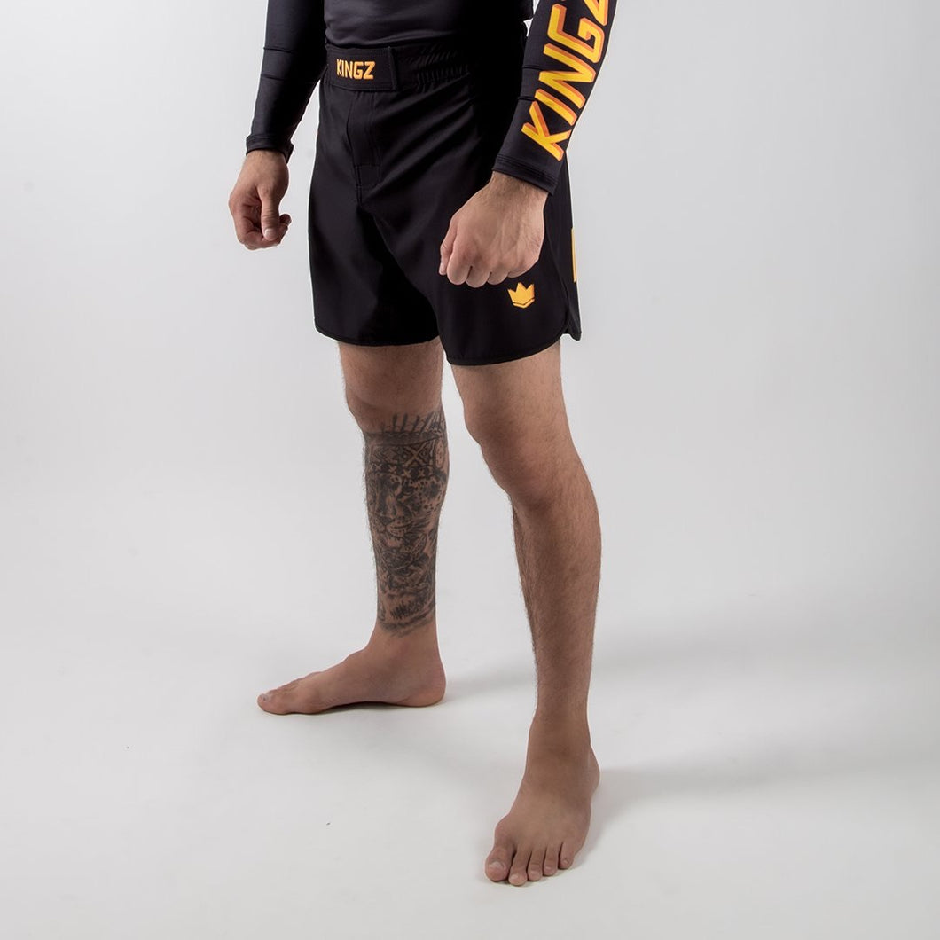 KINGZ Orange Grappling Shorts