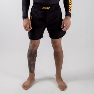 KINGZ Orange Grappling Shorts